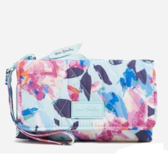 Vera Bradley RFID Smartphone Wristlet/ wallet in Cotton - Picture 1 of 9